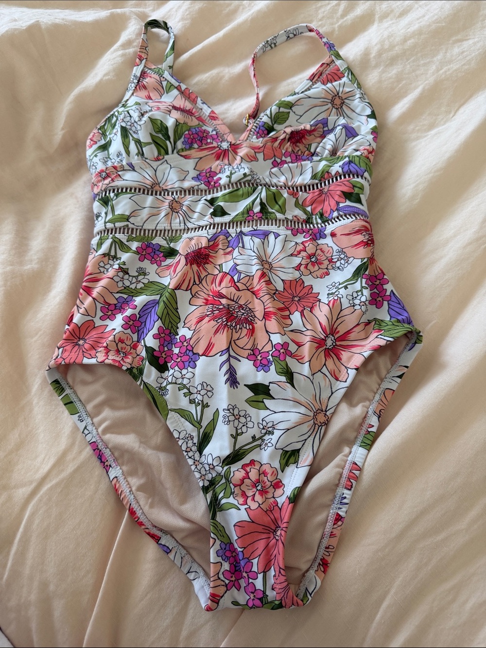 NWOT Kona Sol Tropical  One Piece Swimsuit Size X Small